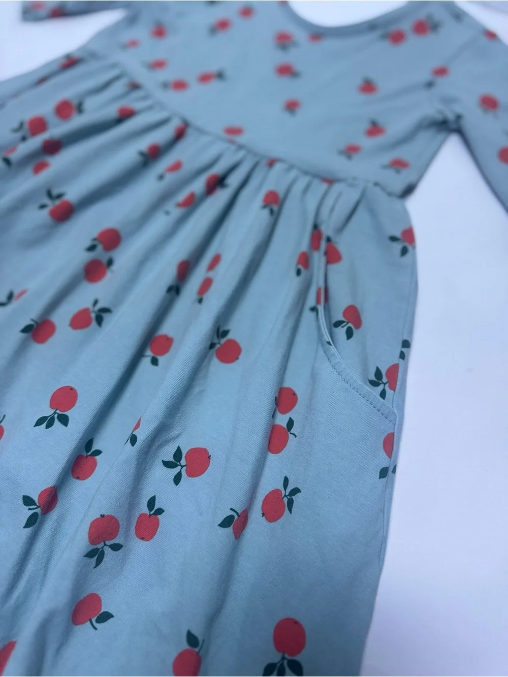 Hanna Andersson Girls Dress Lot Size 120 6-7 Unicorn Apple Print